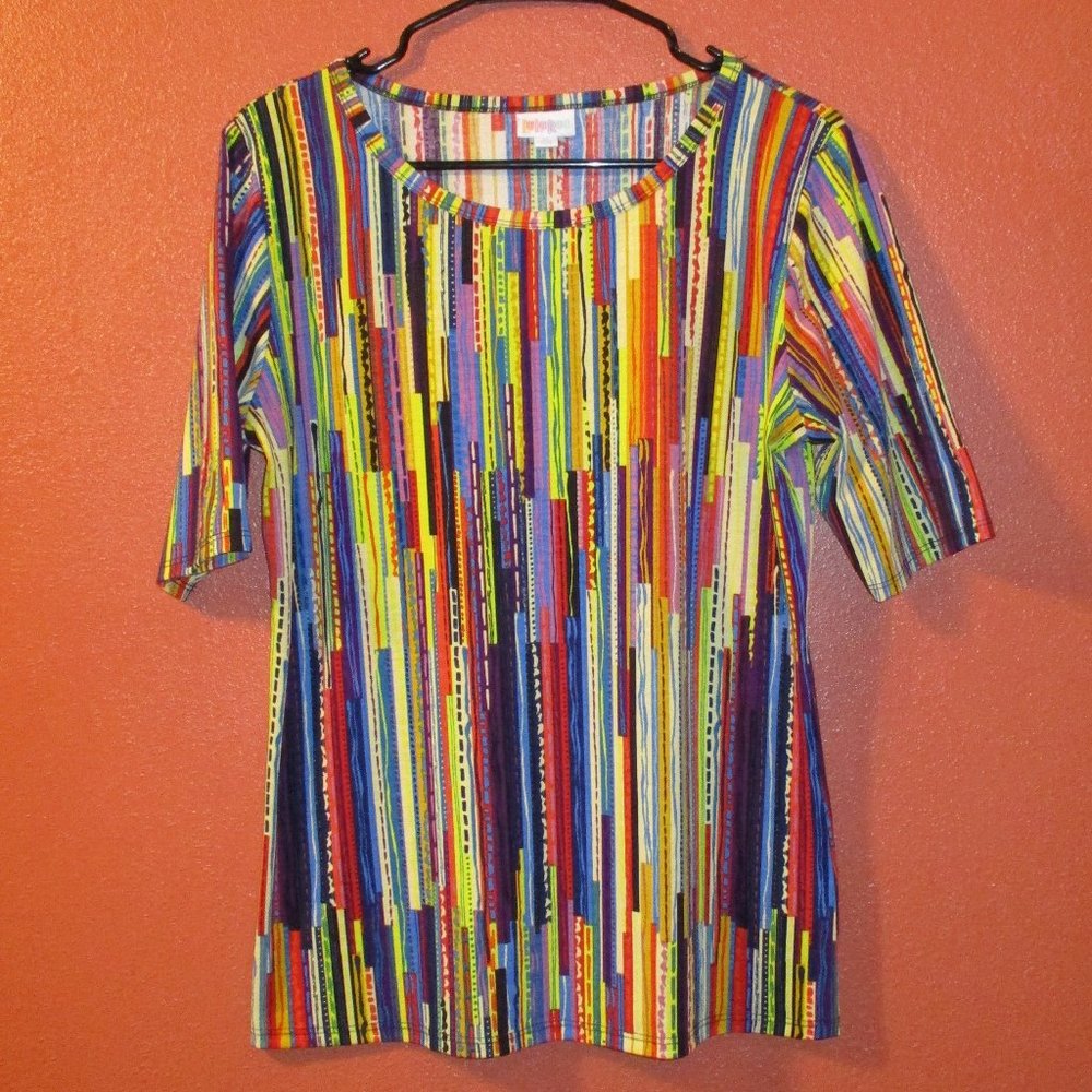 LuLaRoe XL Multi Colored Shirt